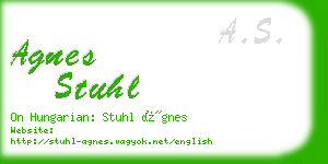 agnes stuhl business card